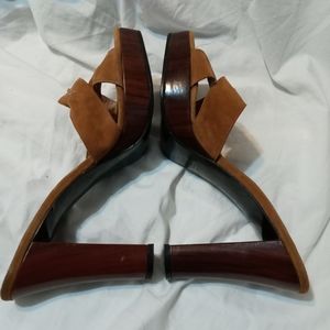 Stuart Weitzman - Heels Brown Suede Open Toe Spain